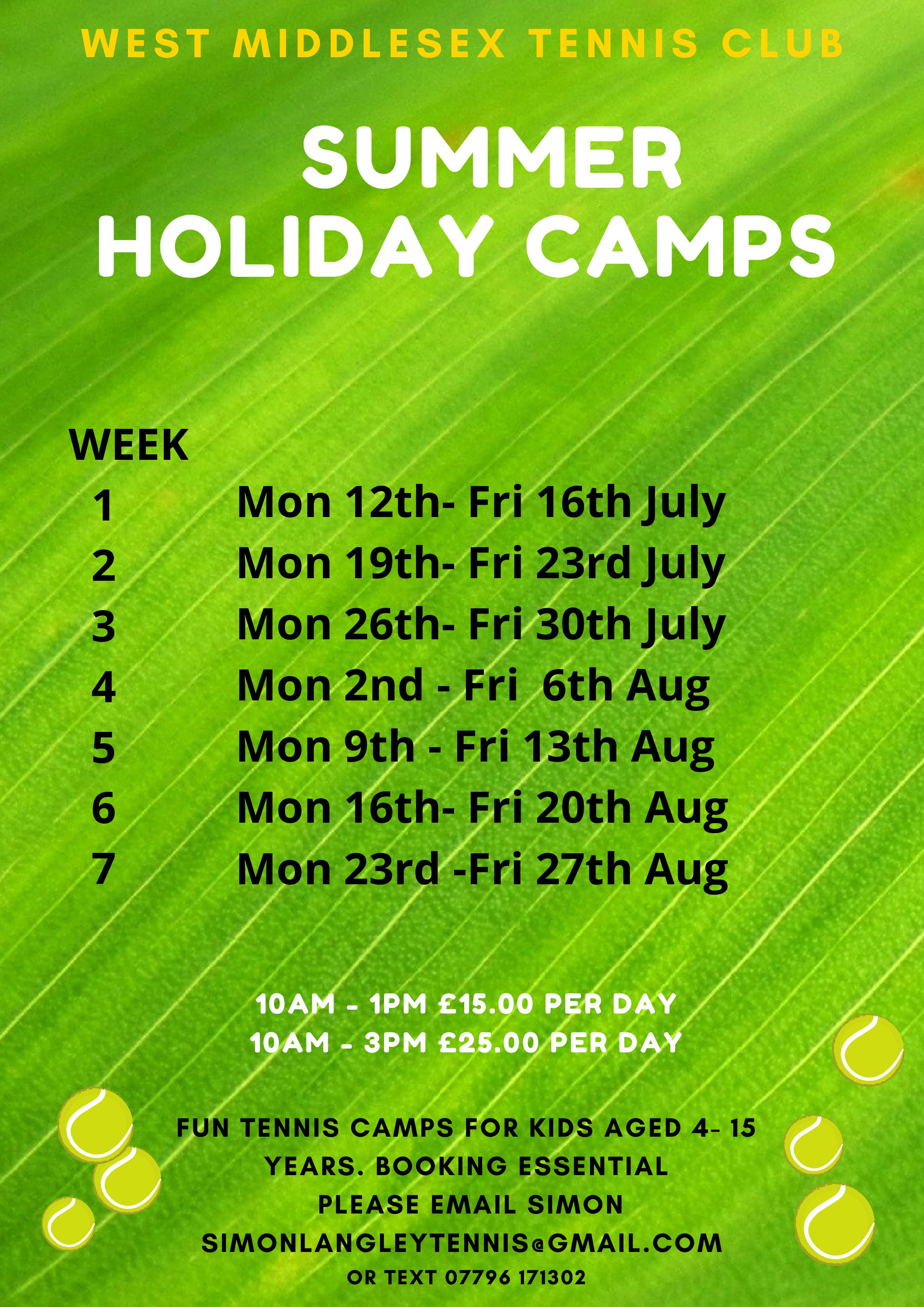 Summer Holiday Camps